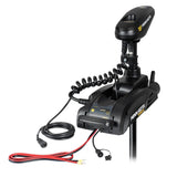 A freshwater Minn Kota Terrova trolling motor rear view with power cables, foot pedal cable and ethernet networking cable